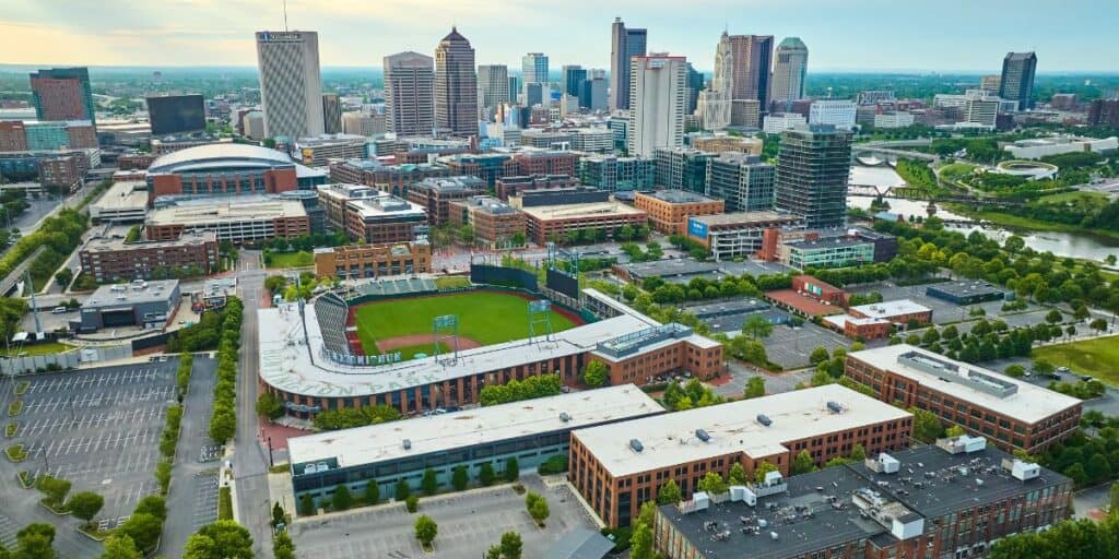 Downtown Columbus view of the Scioto